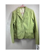 Old Navy Green Jacket Womens Lined Blazer Classic Retro Light Casual Siz... - $41.98 CAD