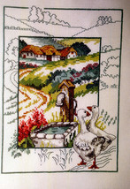 Permin of Copenhagen Country Geese Counted Cross Stitch Kit 9" x 12" - $19.99