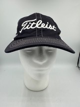 Titleist FJ Golf Baseball Hat Cap Size Mesh Strapback White Navy - $11.64