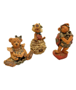 Figurines 3 Boyds Bears &amp; Friends Bearstone Collection Valentines Day He... - £21.83 GBP