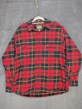 Vintage Eddie Bauer Sport Shop Heavyweight Flannel Shirt Plaid Mens XLT - $16.82