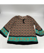 CB Established 1962 Multi-Colored Tunic Blouse Women&#39;s Size L - £9.44 GBP