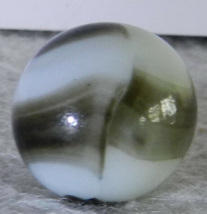 #13551m Vintage Peltier Glass NLR Zebra Marble .61 Inches - £20.58 GBP