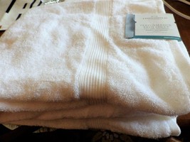 2 Performance Bath Sheets Towels Threshold True White 100% Cotton Target - £22.16 GBP