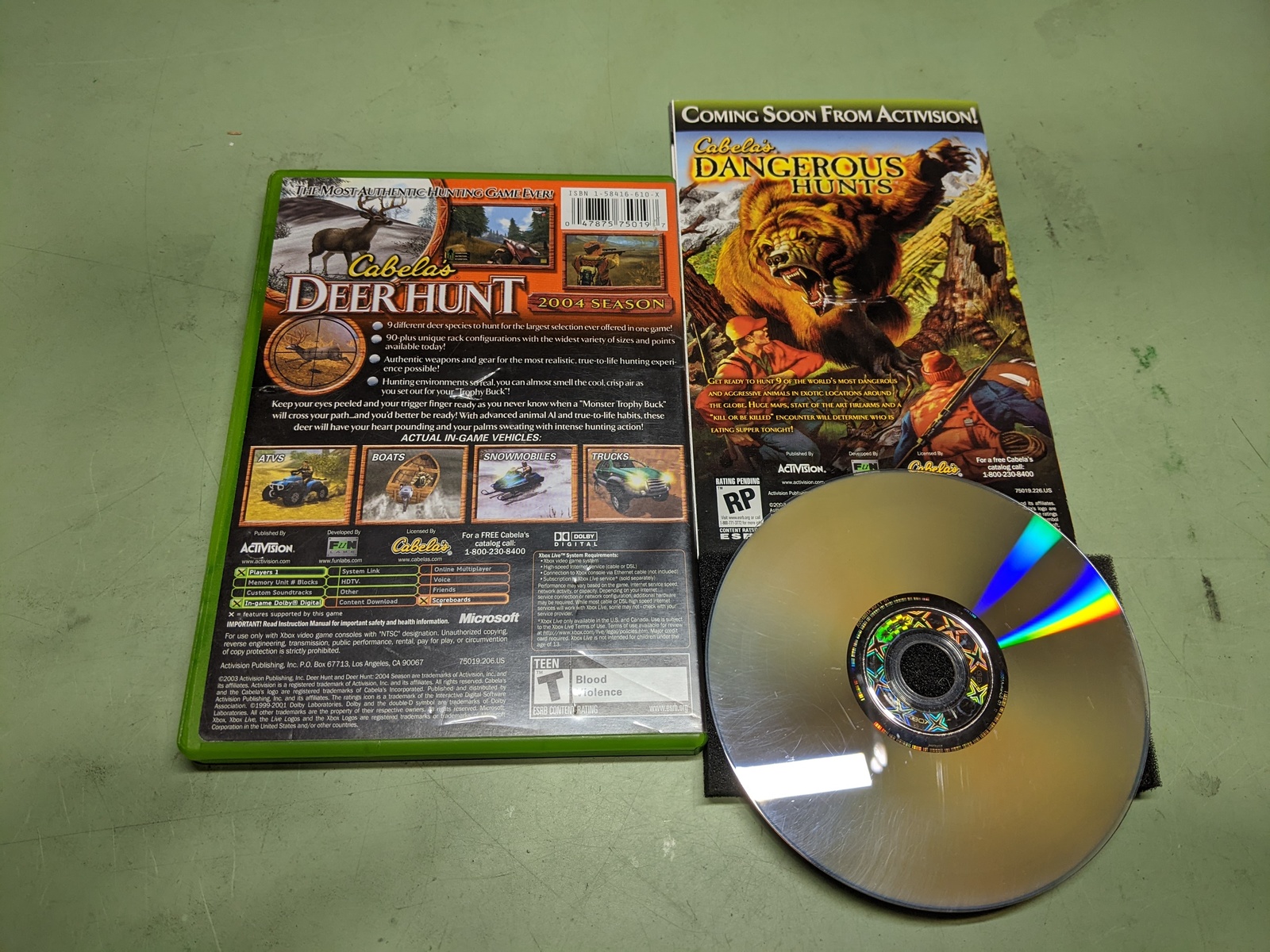 Cabela&#39;s Deer Hunt 2004 Microsoft XBox Complete in Box - $6.19