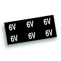 Electrical System 6V DECAL to restore classic antique car with 6 volt WHITE - £7.91 GBP