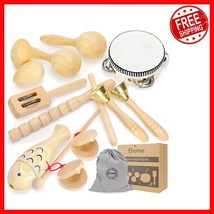 Toddler Musical Instrument Toy Set - 14 Durable Wooden Instruments for K... - $53.45