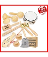 Toddler Musical Instrument Toy Set - 14 Durable Wooden Instruments for K... - $74.36 CAD