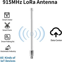 Weatherproof 868mhz LoRa Gateway 8dBi Antenna 858mhz-878mhz Omni-Directional Gla - £19.36 GBP