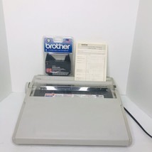 Brother AX-400 Portable Electronic Typewriter w/ Cover &amp; Extra OEM Ribbo... - $89.05