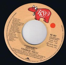 Frankie Valli Grease 45 rpm Grease Instrumental Canadian Pressing - £3.20 GBP