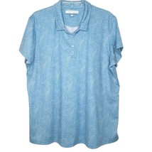 Pebble Beach Womens Size XXL Dry-Luxe Performance Golf Shirt Short Sleeve Blue - £10.21 GBP