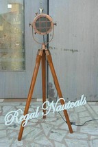 Handmade Copper Floor Lamp With Tripod Searchlight Marine Decorator - £96.56 GBP