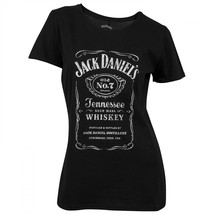 Jack Daniel&#39;s Label Women&#39;s T-Shirt Black - £29.52 GBP