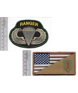 Ranger Army 1st Infantry Division &amp; Airborne Parachutist Wings Velcro Pa... - $18.99