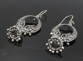 925 Sterling Silver - Vintage Shiny Ornate Detail Chandelier Earrings - EG3343 - £60.33 GBP