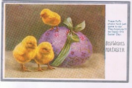 Postcard Easter Fluffy Chicks Purple Easter Egg - £1.69 GBP