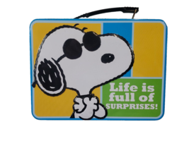 2014 Peanuts Snoopy Joe Cool Metal Lunchbox - £19.32 GBP
