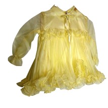 Jack Spiro Girls Yellow Ruffle Dress Size 3T New Vintage MCM - $69.29