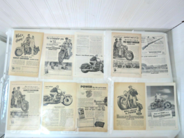 1950-9 Harley Davidson Magazine Article Clippings Vintage (Lot #3) - $48.00