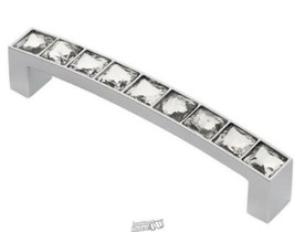 Wisdom Stone-Karlovy 3-3/4 in. Chrome with Clear Crystal Cabinet Pulls - £6.74 GBP
