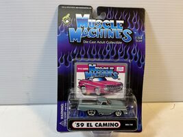 1959 Chevy El Camino Muscle Machine Diecast Model Car 1/64 Scale, By Fun... - $11.88