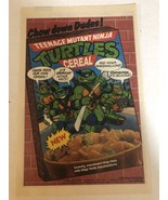 1989 Teenage Mutant Ninja Turtles Cereal Vintage Print Ad Advertisement ... - $7.91