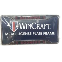 WinCraft NCAA Oklahoma Sooners Metal License Plate Frame New - £9.57 GBP