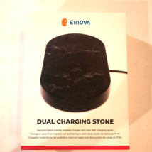 Einova - Stone 10W Dual Wireless Charging Pad for Qi Devices - Black Marble - £35.69 GBP