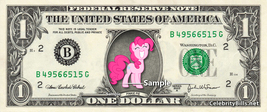 Pinkie Pie My Little Pony on REAL Dollar Bill Cash Money Collectible Memorabilia - £7.03 GBP