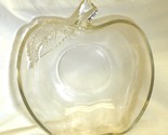 Apple Clear Glass Bowl Textured Leaf KIG Large - $24.74