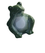 Green Ceramic Garden Frog Figurine Relaxing Sitting  Collection Shelf 3 ... - $17.87 CAD