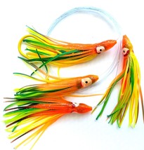 Daisy Chain Trolling Lure 4 Double Skirt Squid Teasers Heavy Duty Mahi T... - $7.00