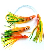 Daisy Chain Trolling Lure 4 Double Skirt Squid Teasers Heavy Duty Mahi Tuna GYO - $7.00