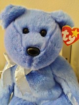 Ty Beanie Buddies Clubby 2 Light Blue (With Silver Ribbon Around Neck, Larger Th - $17.99