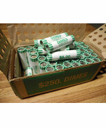 2009-D Uncirculated ROOSEVELT DIME ROLL- 5 Rolls from box - $179.95