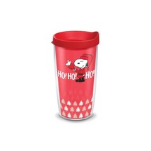 Tervis Peanuts Ho Ho Christmas 16 oz. Tumbler W/ Lid Holiday Snoopy RED NEW - £10.40 GBP