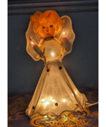 VTG Tulle Merry Brite Angel Tree Topper Lighted 8&quot; 1950s MCM Table Decor... - $14.50