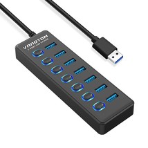 Usb 3.0 Hub, 7-Port Usb Hub Splitter With Led Individual On/Off Switches For Lap - £31.16 GBP