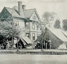 Military Camp Outside McKinley Milburn Buffalo NY 1900 Victorian Print D... - $24.99
