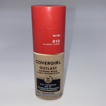 New COVERGIRL Outlast Extreme Wear 3-in-1 Foundation SPF 18 - 810 Classic Ivory - £4.66 GBP