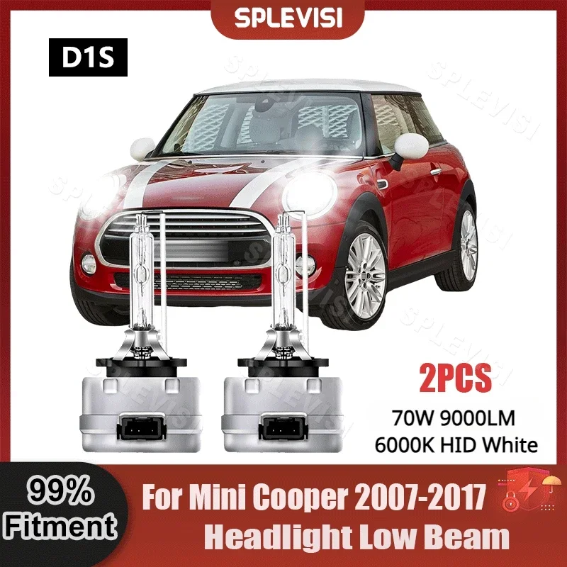 2X HID White D1S Low Beam Xenon Light Bulbs For Mini Cooper 2007 2008 2009 2010 - £32.28 GBP