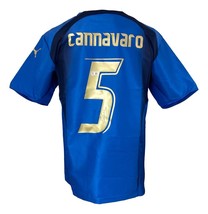 Fabio Cannavaro Unterzeichnet Italien Puma Fußball Groß Trikot Bas - £221.65 GBP