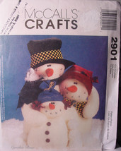 Doll Pattern 2901 "Snow Hugs" Mom, Dad, and Child Snow People Decor - £5.58 GBP