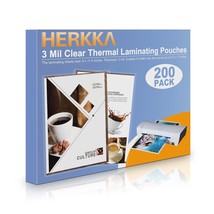 200 Pack Laminating Sheets, Holds 8.5 X 11 Inch Sheets, 3 Mil Clear Ther... - $34.99