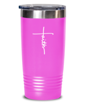 Religious Tumbler Faith Cross, Jesus, Christian, love Pink-T-20oz  - £23.14 GBP