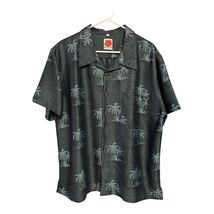 Banana Split USA Men’s XL Palm Tree Button-Up Shirt Y2K Hawaiian Camp Shirt - $25.20