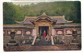 Japanese Temple with Priests turn of the Century Postcard 1900&#39;s - $5.76