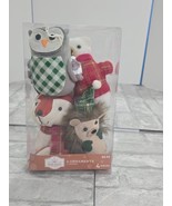 Set of 2 New Holiday Time 8 Ornament Set Felt Fabric Owl Porcupine Fox Bear - $16.99