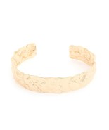 New Gold Hammered Metal Cuff Bracelet - £9.29 GBP